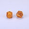 Hexagonal Silicone Beads, Gold, 23x17.5x23mm, Hole: 2.5mm