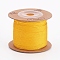 Nylon Braided Cord, Chinese Knotting Cord for Beading Jewelry Making Macrame Craft, Round, Gold, 1.5mm, about 25m/roll