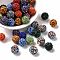 Pave Disco Ball Beads, Polymer Clay Rhinestone Beads, Grade A, Round, Mixed Color, Rhinestone: PP13(1.9~2mm), 6 Rows Rhinestone, 10mm, Hole: 1.5mm