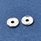 Brass Beads, Disc, Rack Plating, Long-Lasting Plated, Silver, 6x1mm, Hole: 1.5mm