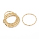 Round Brass Beaded Stretch Bracelets&nbsp;BJEW-JB05982-1