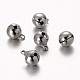 真鍮リングベルチャーム  ニッケルフリー  プラチナ  13x10mm  穴：2mm&nbsp;KKB-F002-01P-1
