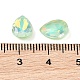 ガラスカボション  多面カット  ティアドロップ  芝生の緑  10x7x4mm  72個/セット&nbsp;GLAA-N0028-07B-3