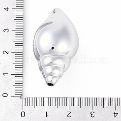 CCBプラスチックビーズ  巻き貝  プラチナ  39x22x18mm  穴：1mm&nbsp;CCB-B004-03P