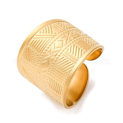 304 Stainless Steel Cuff Rings for Women&nbsp;RJEW-F175-02G-03