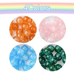 64Pcs 4 Colors Round Imitation Cat Eye Resin Beads&nbsp;RESI-FS0001-66C