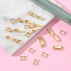 シェグレース真鍮製腕時計バンド留め具  カドミウムフリーと鉛フリー＆ニッケルフリー  長方形  18KGP本金メッキ  16.5x4.5x4mm&nbsp;XGRQ3P916-647G
