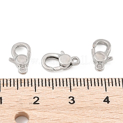 シェグレース 真鍮製ロブスタークラスプ  カドミウムフリー＆ニッケルフリー＆鉛フリー  プラチナメッキ  11x7x3mm  穴：1.2mm&nbsp;XGR0094P-131P