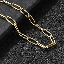 3.5MM Brass Paperclip Chain Bracelets&nbsp;BJEW-P358-01G