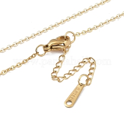 Ion Plating(IP) Initial Letter 304 Stainless Steel Pendant Necklaces&nbsp;NJEW-M199-01G-V