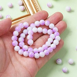 Two Tone Opaque Baking Paint Glass Beads Strands&nbsp;DGLA-YW0001-18B