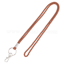 PUレザー携帯ストラップ  合金クラスプ付  ココナッツブラウン  830mm&nbsp;HJEW-WH20003-41A