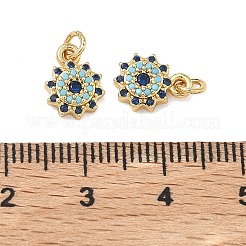 Brass Micro Pave Cubic Zirconia Pendants&nbsp;X-KK-A291-30G