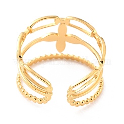 Ion Plating(IP) 304 Stainless Steel Finger Rings&nbsp;RJEW-L102-22G