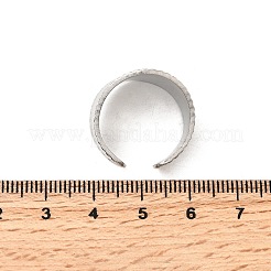 304ステンレススチールオープンカフリング  太陽  ステンレス鋼色  18mm&nbsp;RJEW-H261-09P
