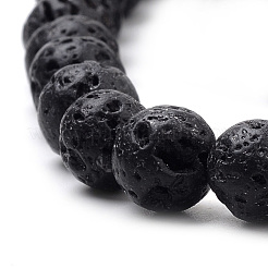 Natural Lava Rock Beads Strands&nbsp;G-S259-11-8mm