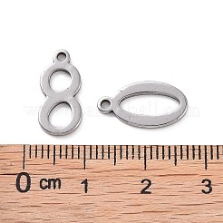 10Pcs 201 Stainless Steel Pendants&nbsp;STAS-R108-1
