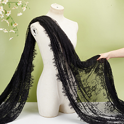 Flower Pattern Polyester Lace Fabrc&nbsp;DIY-WH20007-849B