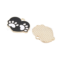 Alloy Enamel Paw Print Pendants&nbsp;ENAM-I062-01KCG-01