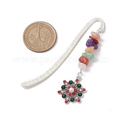 Christmas Theme Alloy Hook Bookmarks&nbsp;AJEW-JK00338