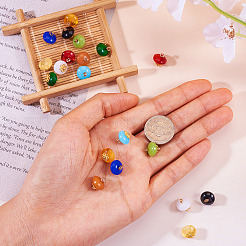 20Pcs 10 Colors Resin Imitation Jade Rondelle Charms&nbsp;FIND-TA0004-62
