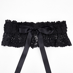 Polyester Bowknot Wide Elastic Corset Belts&nbsp;AJEW-WH0248-31B