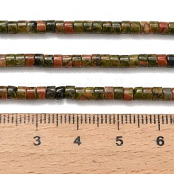 天然石ユナカイトビーズ連売り  ディスク  ヒシビーズ  3x2.5mm  穴：0.6mm  約148個/連  15.31''（38.9センチメートル）&nbsp;G-P608-A10-01
