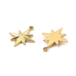 304ステンレスペンダント  星のチャーム  18KGP本金メッキ  16x13.5x2mm  穴：1.5mm&nbsp;X-STAS-A089-02G