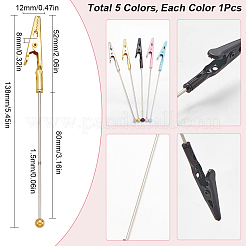 5Pcs 5 Colors Iron Bracelet Tool Jewelry Helper Alligator Clip&nbsp;AJEW-SC0003-24