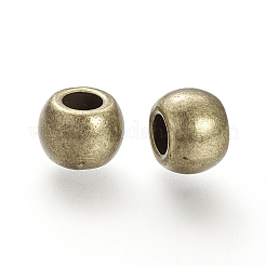 チベット風合金ビーズ  カドミウムフリー＆ニッケルフリー＆鉛フリー  ロンデル  アンティークブロンズ  10x7mm  穴：4.5mm  約400個/1000g&nbsp;K08T4-AB-NR