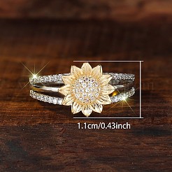 真鍮パヴェキュービックジルコニア指輪  花  プラチナ  usサイズ10（19.8mm）&nbsp;FS-WG273A5-05