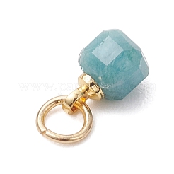 Natural Multicolor Tourmaline Table Cut Cube Charms with 304 Stainless Steel Findings&nbsp;PALLOY-JF04873