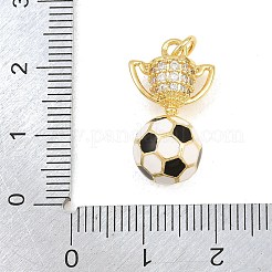 Brass Micro Pave Clear Cubic Zirconia Pendants&nbsp;CU-CBA9B5A-05G