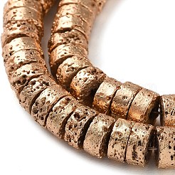 Electroplated Natural Lava Rock Beads Strands&nbsp;G-I360-A01-02
