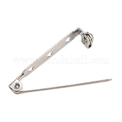 304ステンレススチールブローチ金具  バックバーピン  3穴付き  ステンレス鋼色  33.5x5x6.5mm&nbsp;SA-CBA4377-01D-P