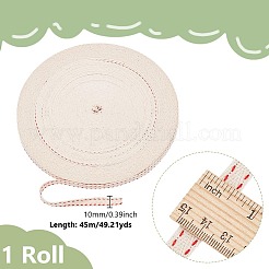 45mコットンヘリンボーンリボン  レッド  トウモロコシの穂の黄色  3/8インチ（10mm&nbsp;OCOR-WH0070-148