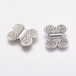 チベット風合金ビーズ  蝶  アンティークシルバー  鉛フリー＆カドミウムフリー＆ニッケルフリー  20x17x3.5mm  穴：1.5mm&nbsp;LF9397Y-NF