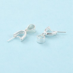 925スターリングシルバーアイスピック・ピン・ベイル  ティアドロップ  銀  10x6x2mm  穴：5x4mm  内径：4mm  ピン：0.4mm&nbsp;STER-Z001-122S-04