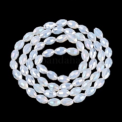 Electroplate Imitation Jade Glass Beads Strands&nbsp;GL-N002-01A-C01