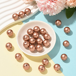 30Pcs Silicone Round Rubber Beads 15MM Loose Spacer Beads for DIY Supplies Jewelry Keychain Making&nbsp;FIND-SZ0019-87B