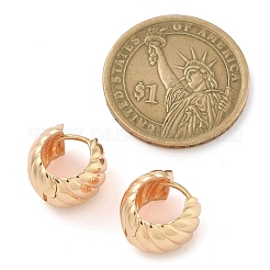 Rack Plating Ring Brass Hoop Earrings&nbsp;EJEW-M090-02G