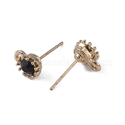 Zinc Alloy with Rhinestone Stud Earring Findings&nbsp;FIND-WH0126-36LG-02