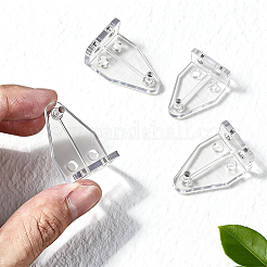 プラスチックフック16袋  鉄ネジ付き  透明  32.5x21x13mm&nbsp;AJEW-CN0008-17