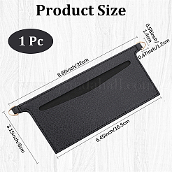 マイクロファイバー布バッグオーガナイザーインサート  合金パーツ  長方形  ライトゴールド  ブラック  80x220x3mm&nbsp;DIY-CL0001-78A