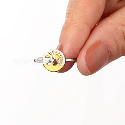 Brass Adjustable Rings for Women&nbsp;RJEW-R005-04G