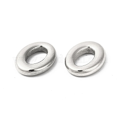 変色しない304ステンレススチール製リンクリング  オーバル  ステンレス鋼色  14x11x2.7mm  内径：8mm&nbsp;LS-STAS-L268-002P