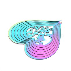 201 Stainless Steel 3D Rotating Hanging Wind Spinner&nbsp;STAS-T064-100