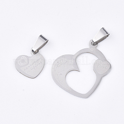 Non-Tarnish 201 Stainless Steel Split Pendants&nbsp;STAS-T048-27