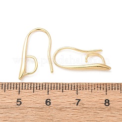 Brass Earring Hooks&nbsp;KK-H502-11G-01