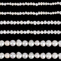 3 Strands 3 Styles Natural Cultured Freshwater Pearl Beads Strands&nbsp;PEAR-PA0001-09